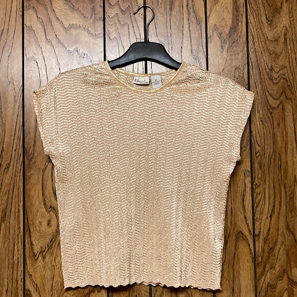 Kim Rogers Petite Small Textured Lightweight Shirt Yellow